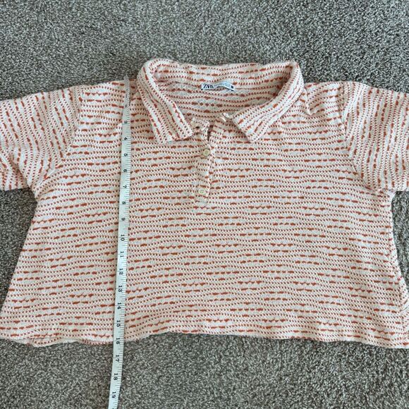 ZARA | knit crop polo top - Picture 9 of 9